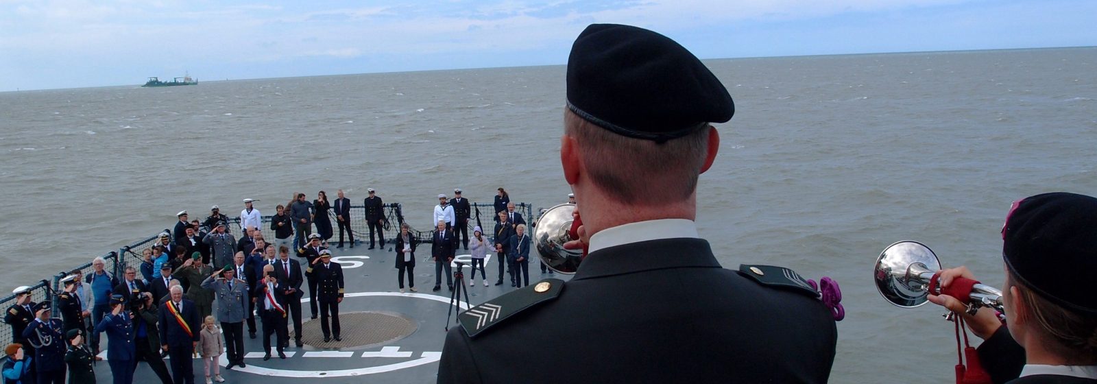 Plechtigheid gezonken duikboten nabij Zeebrugge