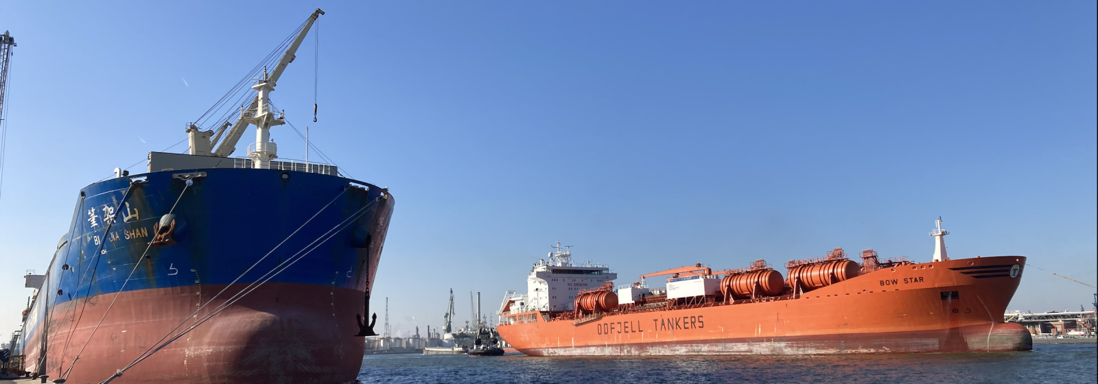 Schepen in het Vijfde Havendok in de haven van Antwerpen