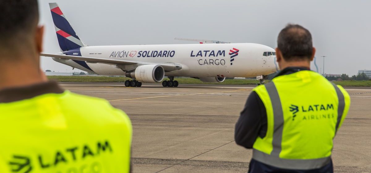 Vliegtuig van LATAM Cargo op Brussels Airport