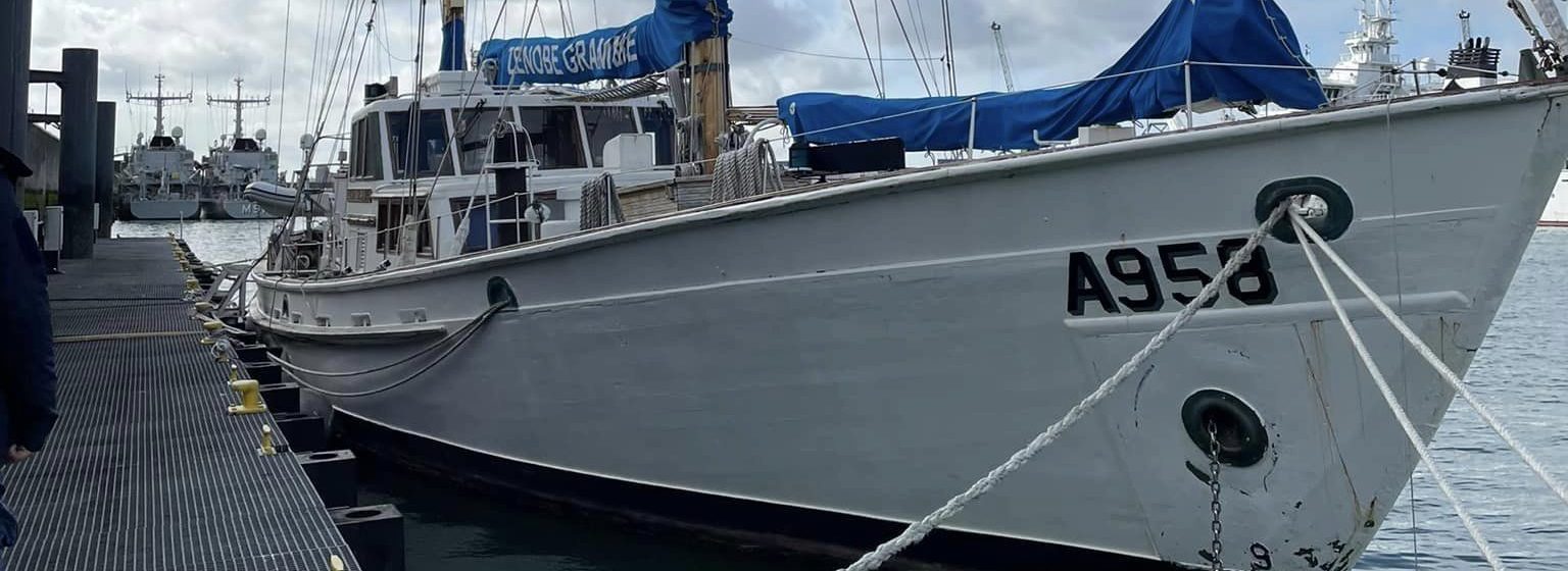 De 'Zenobe Gramme', het voormalige opleidingsschip van de Belgische marine