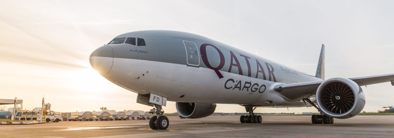 Vrachtvliegtuig van Qatar Cargo.