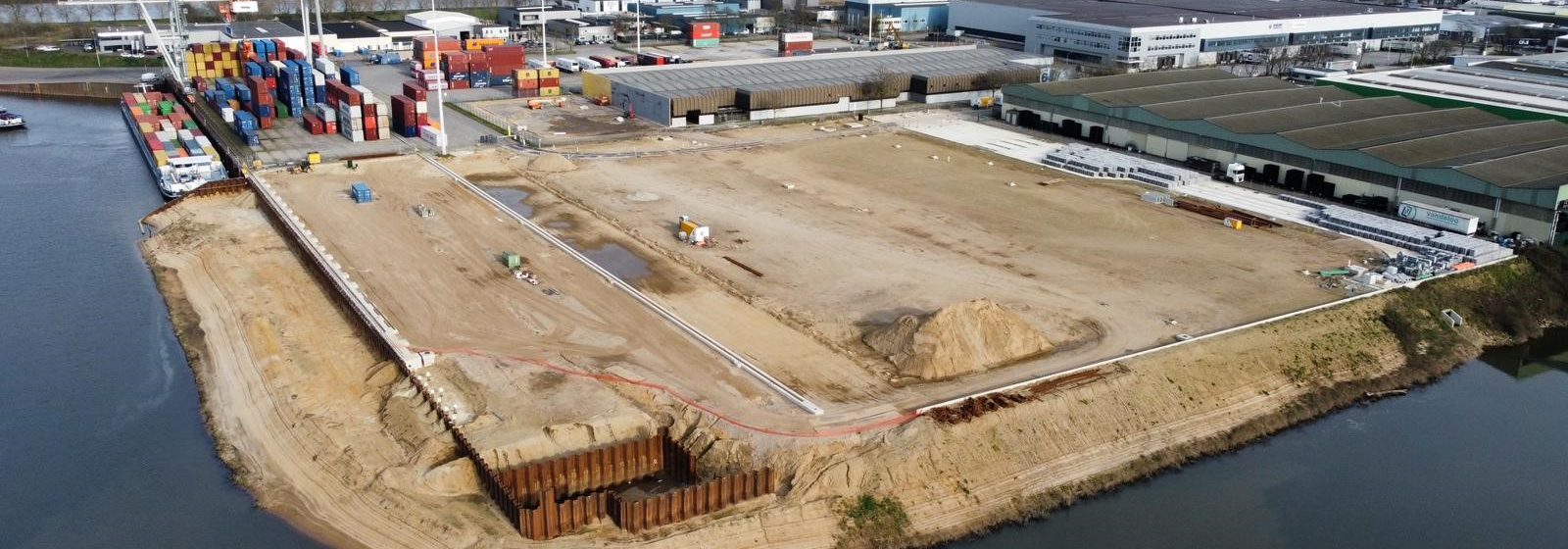 De uitbreidingswerken aan de terminal van Hutchison Ports Venlo